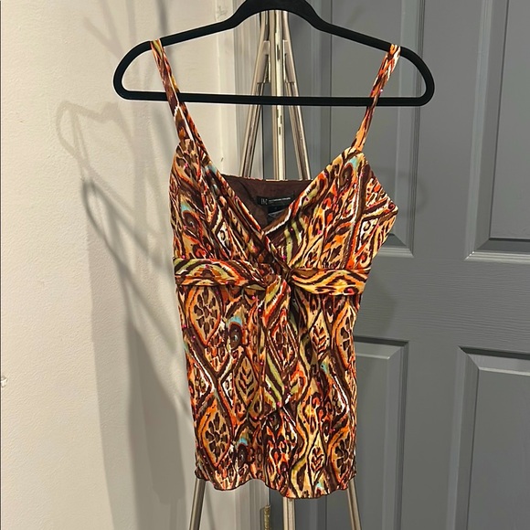 INC International Concepts Orange Brown Fitted Camisole - Picture 1 of 7